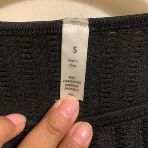 Black Textured Skirt